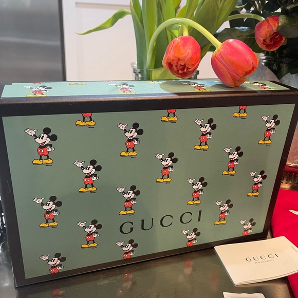 GUCCI X DISNEY Mini Vintage GG Supreme Monogram Mickey Mouse Fur Womens 37.5 - Picture 16 of 16